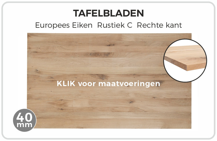 Recht eikenblad met rechte kanten