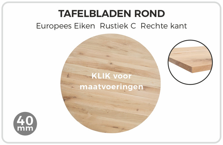 Rond eikenblad rechte kant